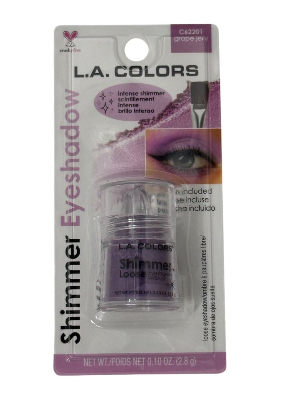 LA Colors Shimmer Loose Eyeshadow Grape Jelly C62201 New
